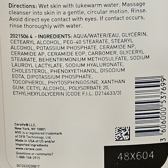 CeraVe Hydrating Facial Cleanser 12 ounces - Picture 5 of 5